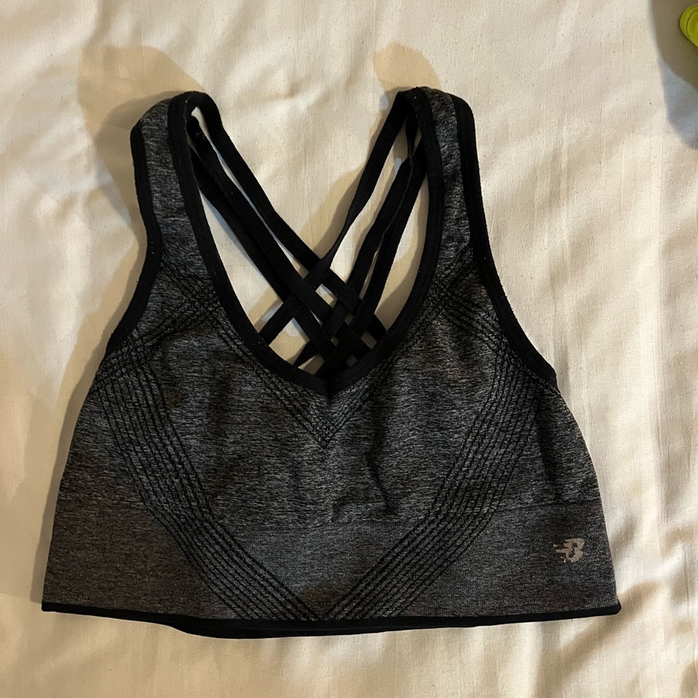 New Balance Grey Removable Padding Sports Bra